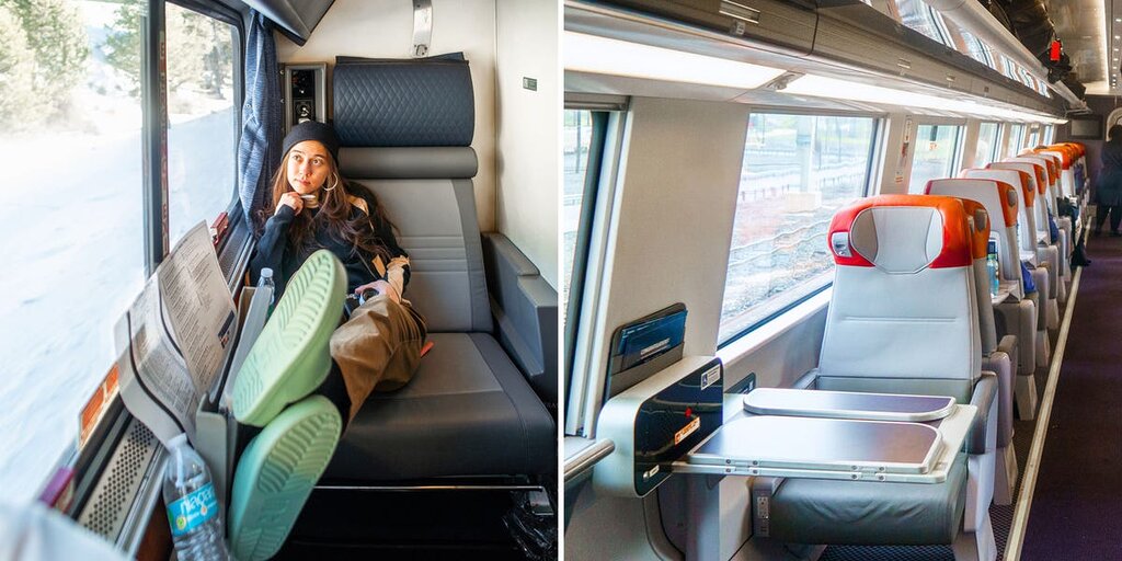 J’ai réservé une chambre et un siège en première classe sur Amtrak, mais le trajet économique était plus plaisant