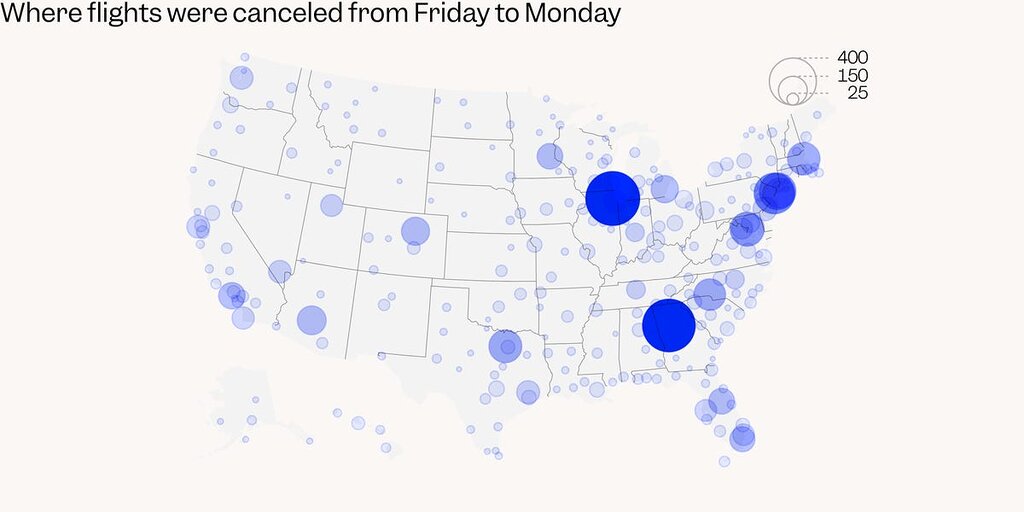 Découvrez les aéroports américains les plus affectés par les nombreuses annulations de vols