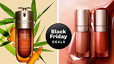 Découvrez les meilleures offres Clarins pour le Black Friday, incluant 20 % sur le Double Serum