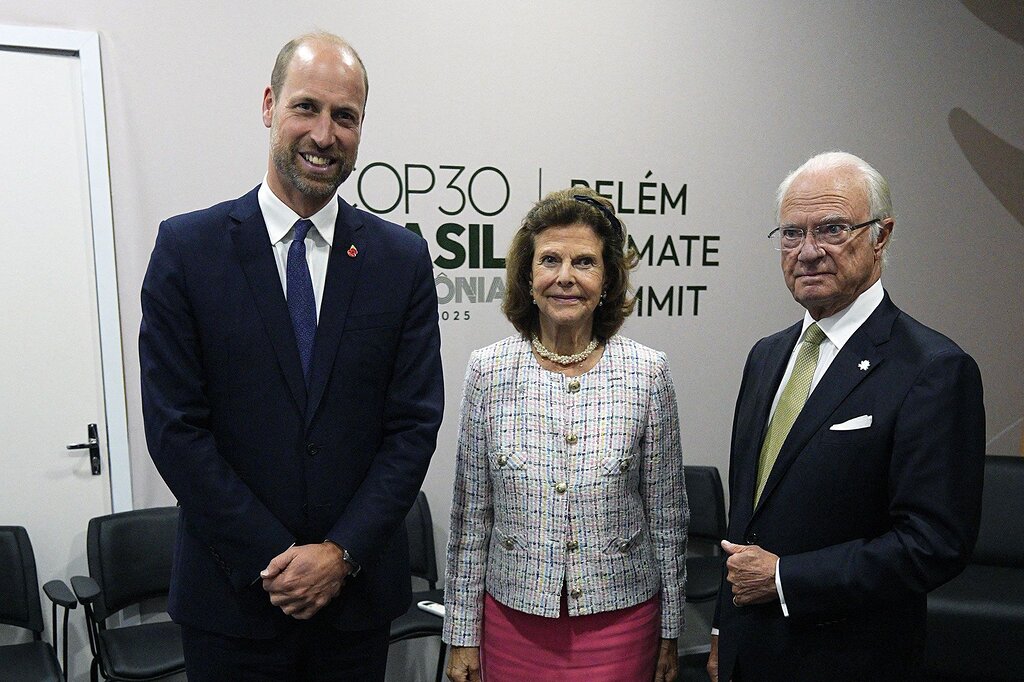 Albert de Monaco, Carl Gustaf et Silvia de Suède ont rencontré le prince William avant la COP30
