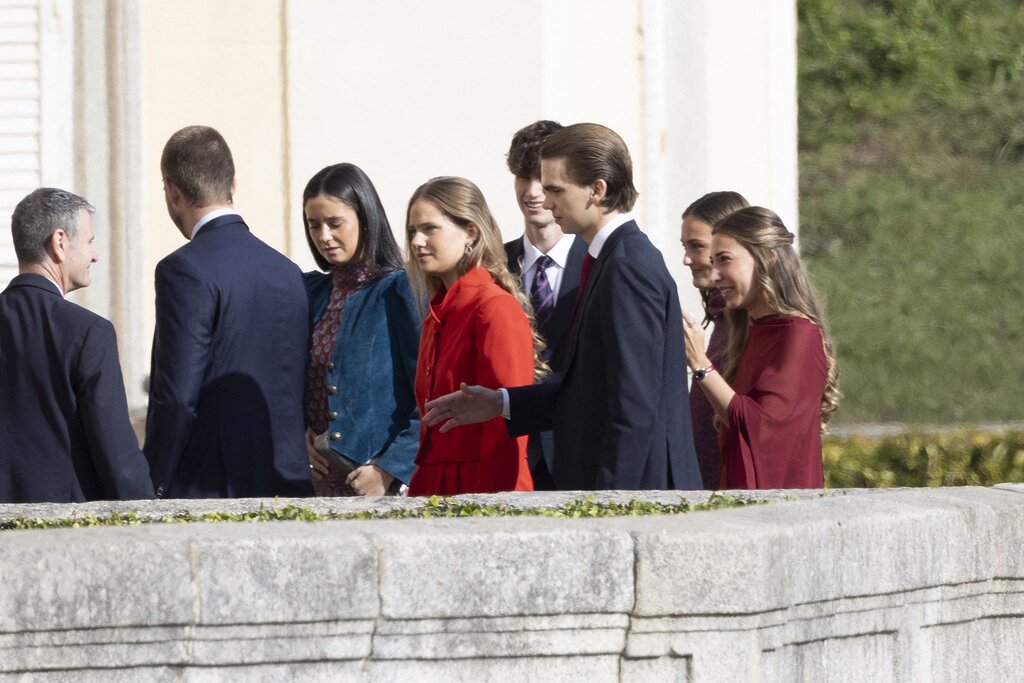 Juan Carlos et Sofia entourés de tous leurs petits-enfants