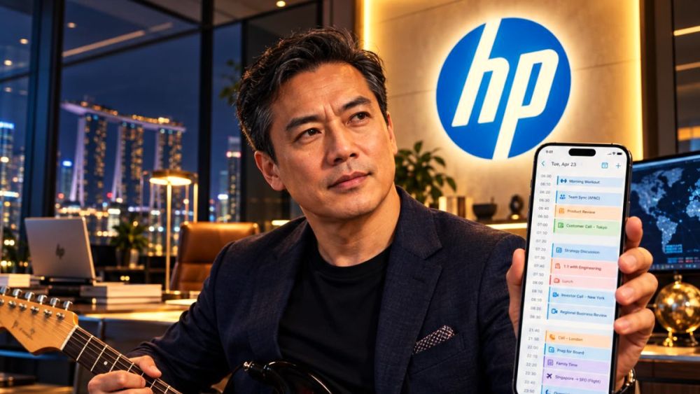 Je dirige HP en Asie : j’utilise mon téléphone par tranches de 10 minutes et je joue de la guitare entre deux appels nocturnes