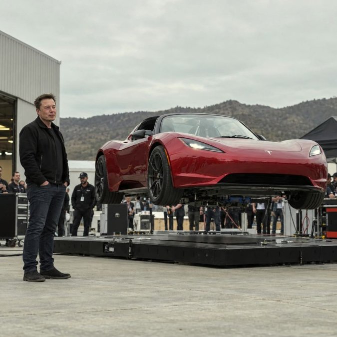 Elon Musk dévoile une Tesla Roadster » qui vole » : la démonstration qui intrigue Elon Musk dévoile une Tesla Roadster » qui vole » : la démonstration qui intrigue