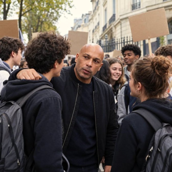 Éric Judor apporte son soutien aux lycéens qui manifestent : » Le mouvement est fabuleux « 