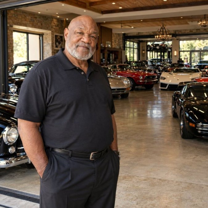 George Foreman : sa villa cache un garage délirant pour 50 voitures George Foreman : sa villa cache un garage délirant pour 50 voitures