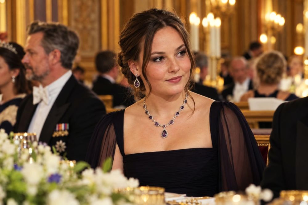 Ingrid Alexandra de Norvège brille au dîner du Parlement entre améthystes et diamants Ingrid Alexandra de Norvège brille au dîner du Parlement entre améthystes et diamants