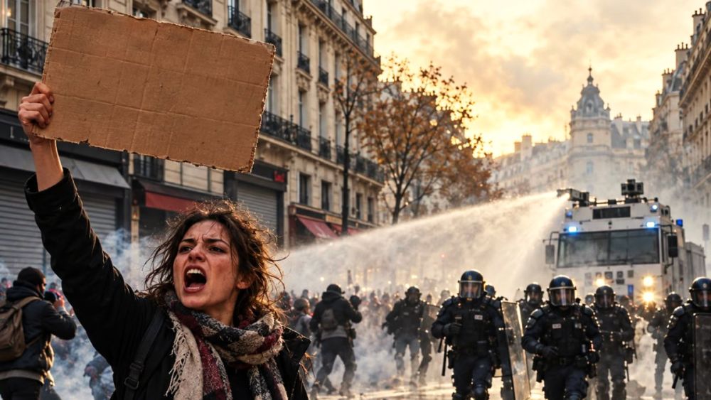 À Paris, des commerces ferment alors que la police disperse les manifestants au gaz lacrymogène et au canon à eau À Paris, des commerces ferment alors que la police disperse les manifestants au gaz lacrymogène et au canon à eau