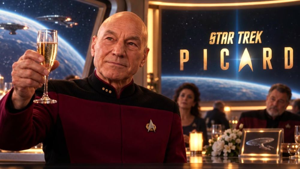 Patrick Stewart fait un toast d’adieu dans le final de Star Trek : Picard Patrick Stewart fait un toast d’adieu dans le final de Star Trek : Picard