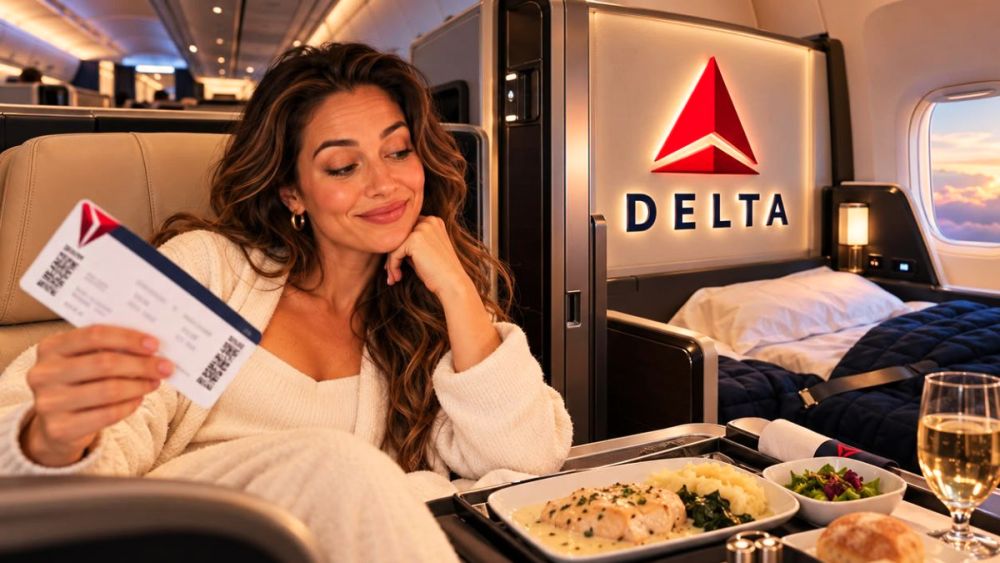 J’ai payé 900 dollars pour passer en Delta One vers l’Europe : la suite ressemblait à une mini-chambre d’hôtel, mais la nourriture a déçu J’ai payé 900 dollars pour passer en Delta One vers l’Europe : la suite ressemblait à une mini-chambre d’hôtel, mais la nourriture a déçu