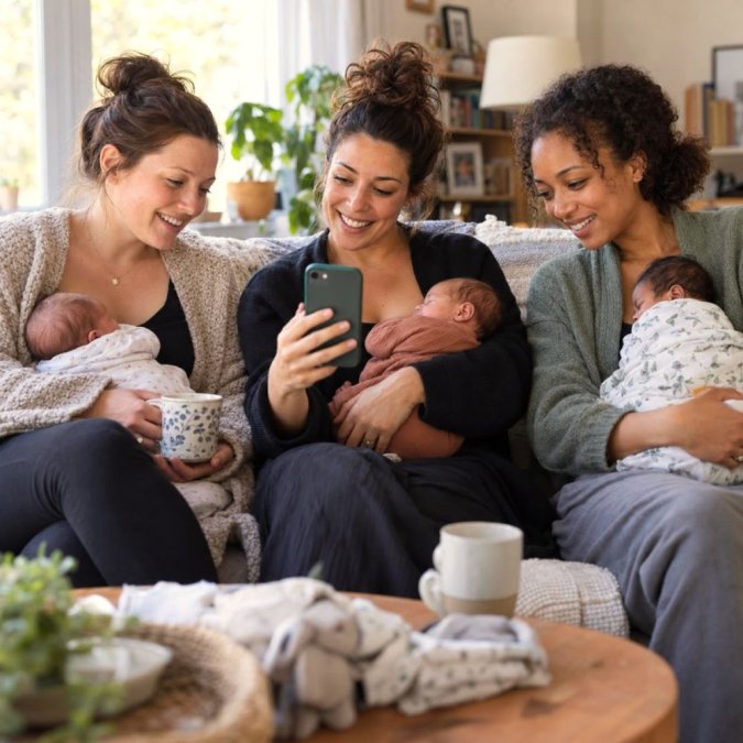 Trois amies ont eu leurs bébés à trois semaines d’intervalle après 25 ans d’amitié : leur groupe WhatsApp est devenu un vrai soutien