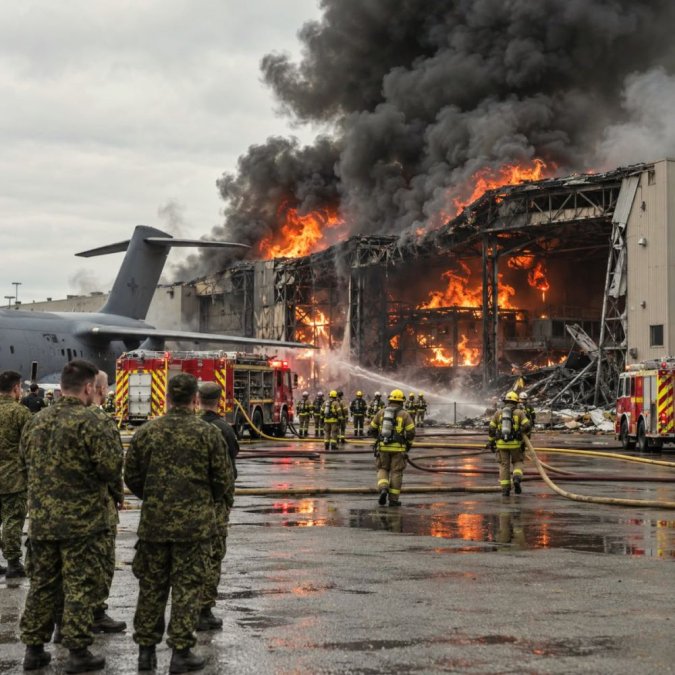 Un vaste incendie sur l’une des plus grosses bases militaires du Canada fait plusieurs morts